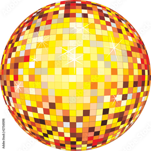Shiny disco ball design. Vector
