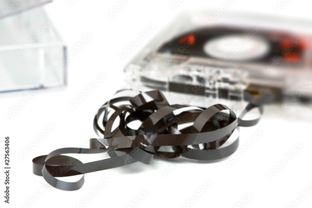 Broken audio tape Broken audio tape