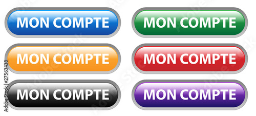 Série de Boutons Web "MON COMPTE" (profil utilisateur options)