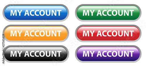 MY ACCOUNT Web Buttons Set (open new user bank login profile id)