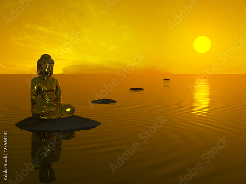 Buddha before sunset. © Arid Ocean