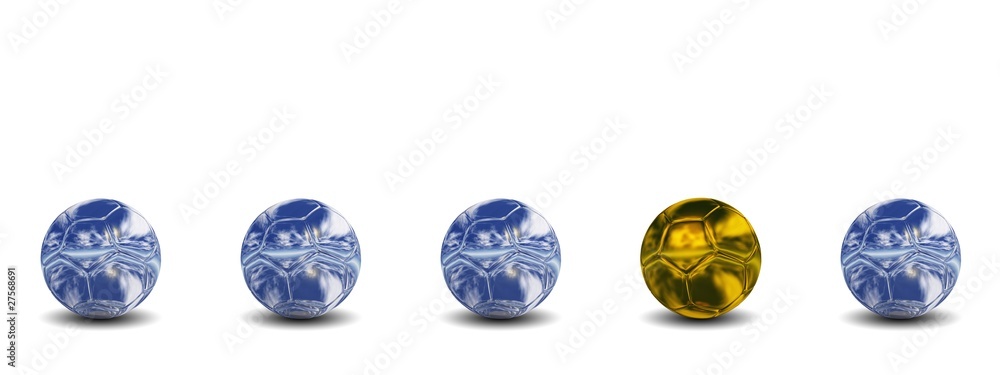 High resolution conceptual 3d soccer balls isolated High resolution conceptual 3d soccer balls isolated