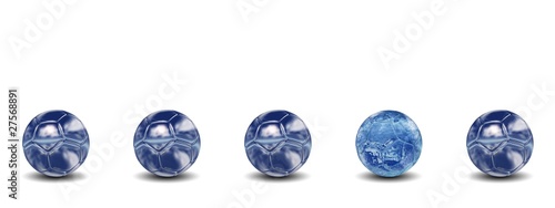 High resolution conceptual 3d soccer balls isolated