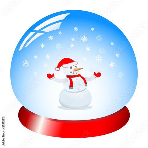 Schneekugel mit Schneemann