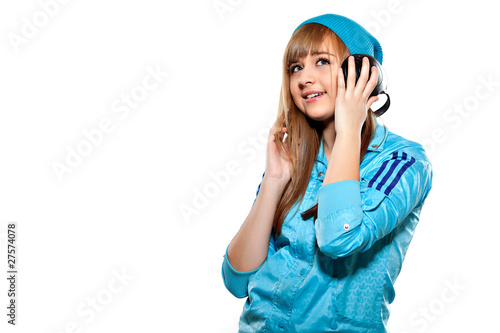 girl with earphone