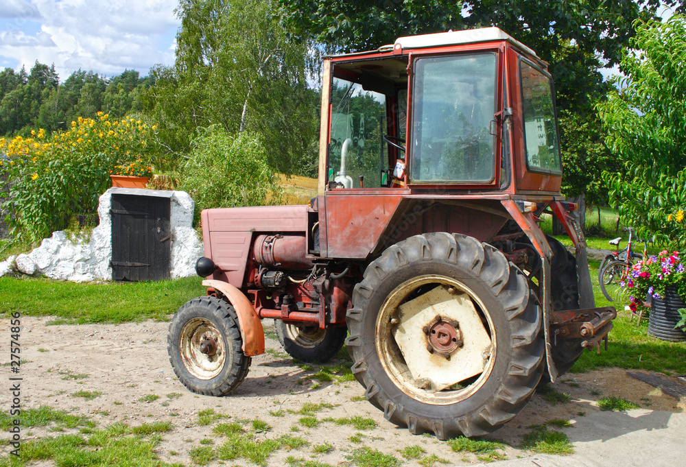 Fototapeta premium Red tractor
