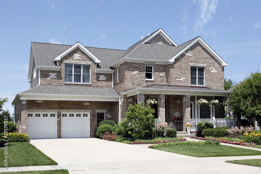 Brick home with front porch