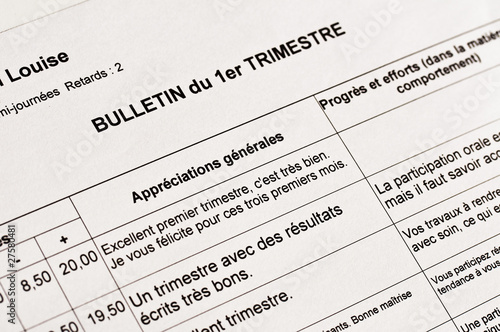 Photos Bulletin scolaire