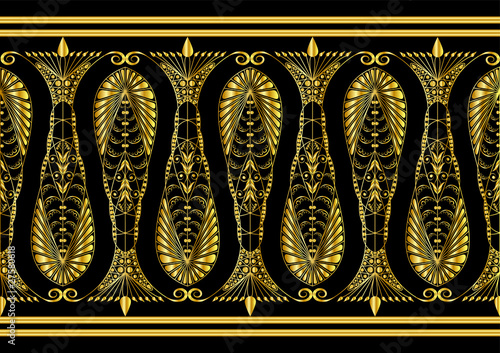 Admirable Gold Pattern on a Black Background