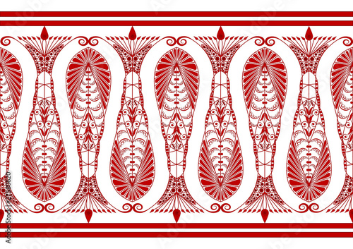Admirable Claret Pattern on a White Background