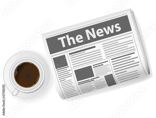 cup of coffee and newspaper