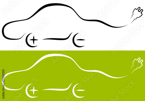 Electric Car Plug Plus & Minus