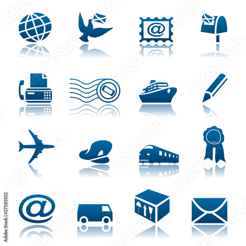 Mail and delivery icon set