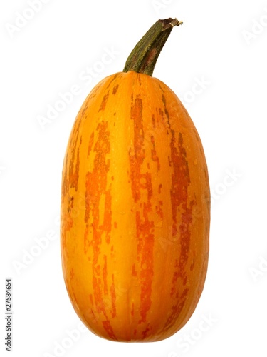 Ripe zucchini isolated on a white background