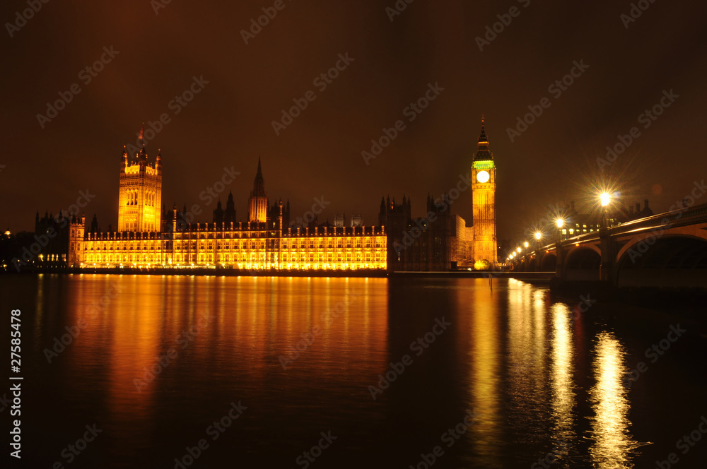 The Houses of Parliament at Night