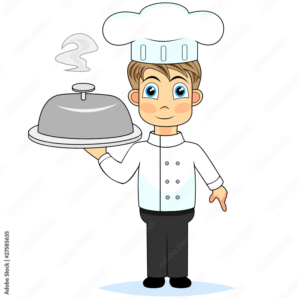 cute boy chef presenting a meal cute boy chef presenting a meal