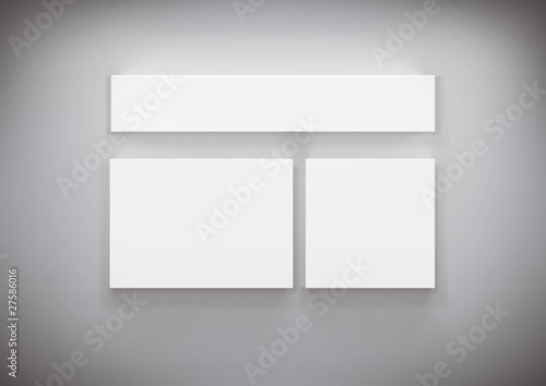 blank frame on white wall