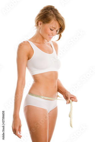 Woman with measure tape