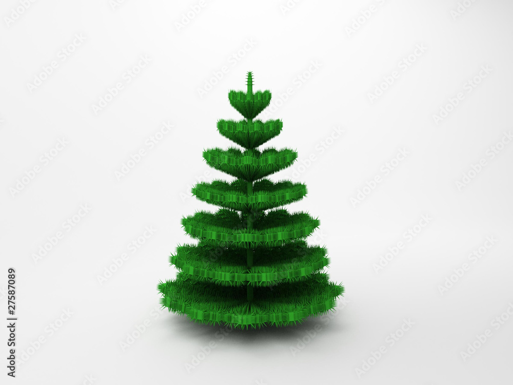 Christmas fur-tree on a white background Christmas fur-tree on a white background