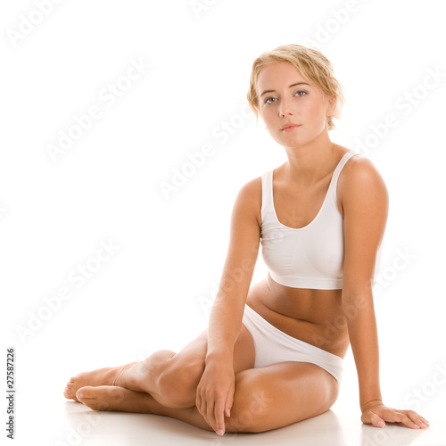 Young woman wearing lingerie