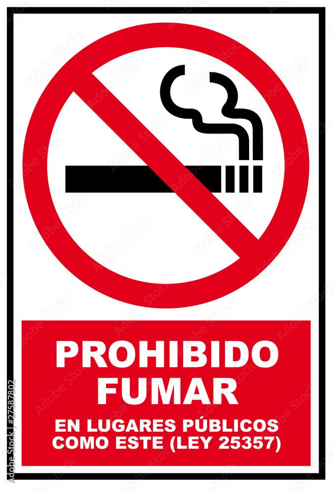 prohibido fumar Stock Vector