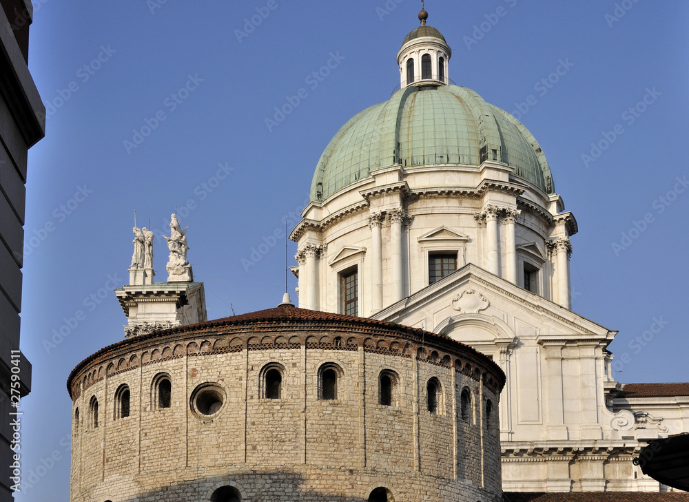 domes of the two cathedrals, brescia