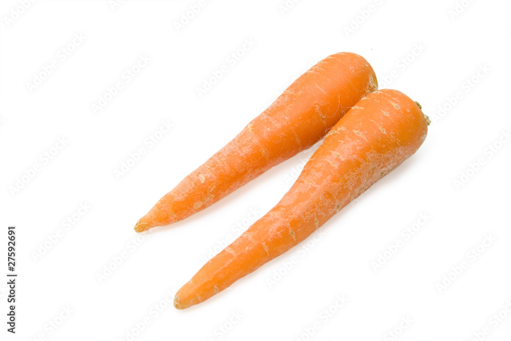 Fresh carrots isolated on a white background Fresh carrots isolated on a white background