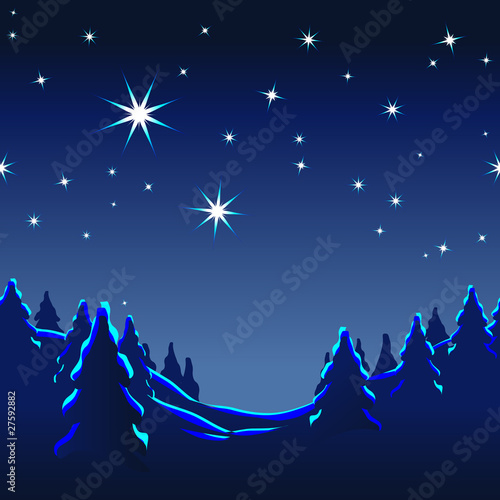 Weihnachtskarte, Winterträume, Illustration, Vektorgrafik