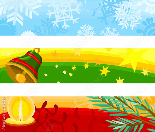 Set of a various christmas headers