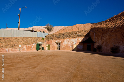 house in the small city of coober pedy, outback australia photo