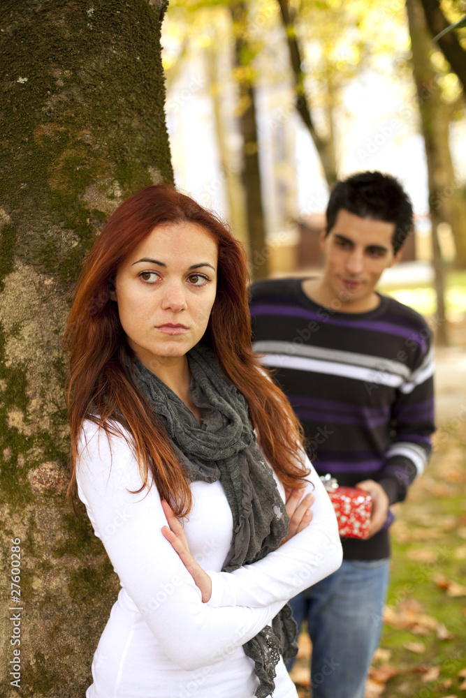 Naklejka premium Couple relationship problems