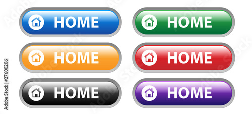 HOME Web Buttons Set (internet homepage website start welcome) photo