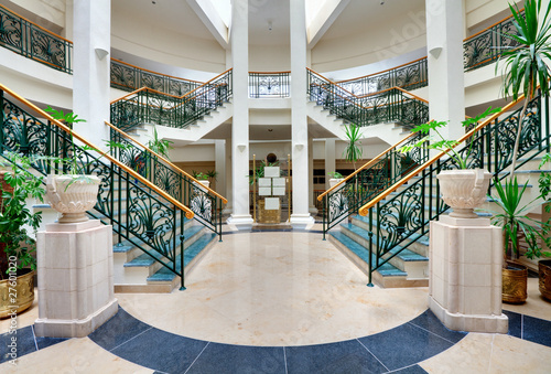 stairs with forged handrails