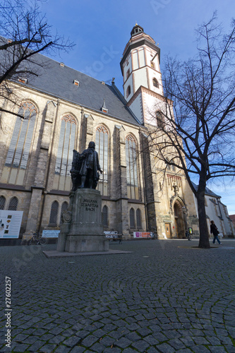 Thomaskirche mit Johann Sebastian Bach