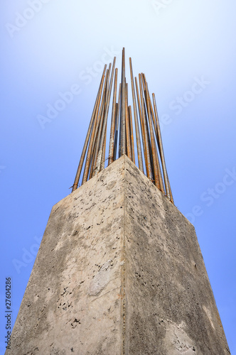 Structure of reinforced concrete columns.