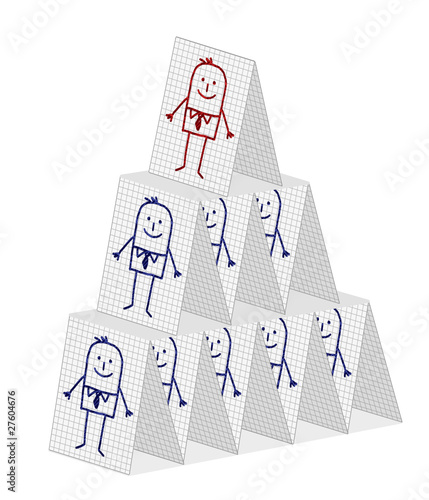 company teamwork pyramid