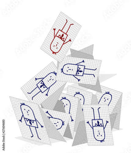collapsing company teamwork