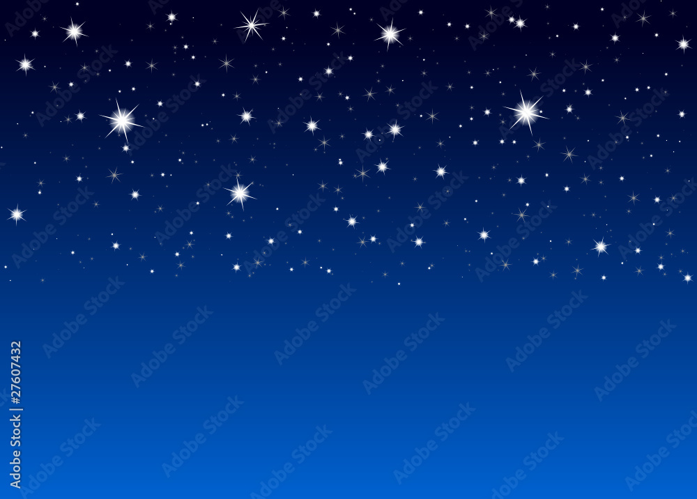 Fototapeta premium Nocne niebo z wieloma abstrakcyjnymi gwiazdami