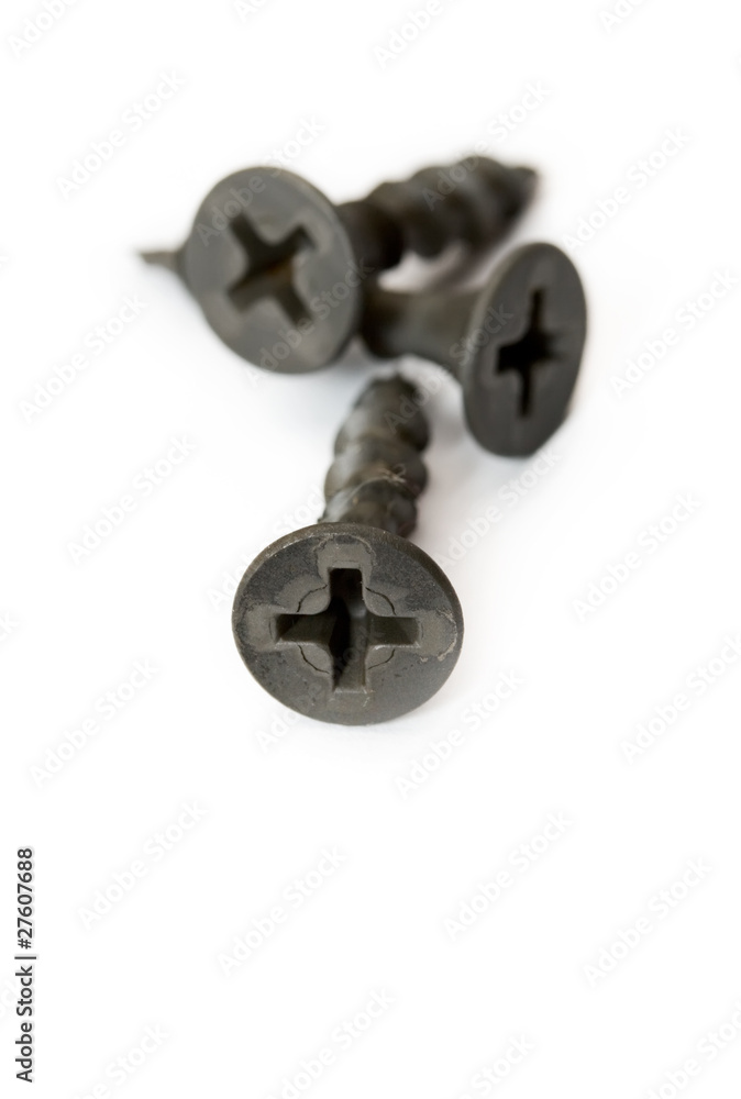Screws isolated on white Screws isolated on white