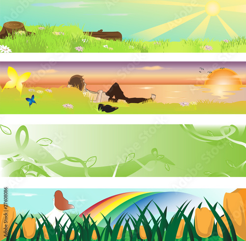 Spring season banner