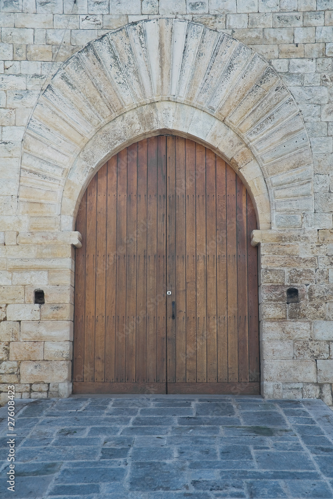 Fototapeta premium Wooden portal.