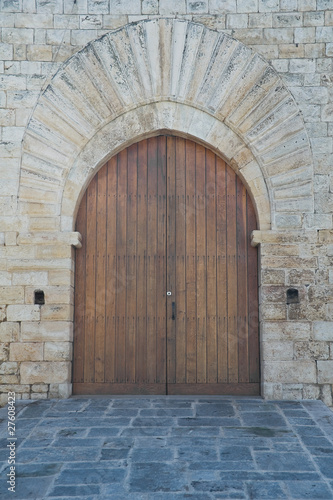 Wooden portal. photo