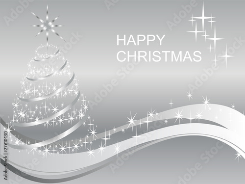 Silberne Weihnachtskarte