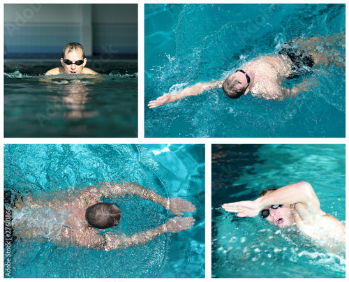 Collage Schwimmstile