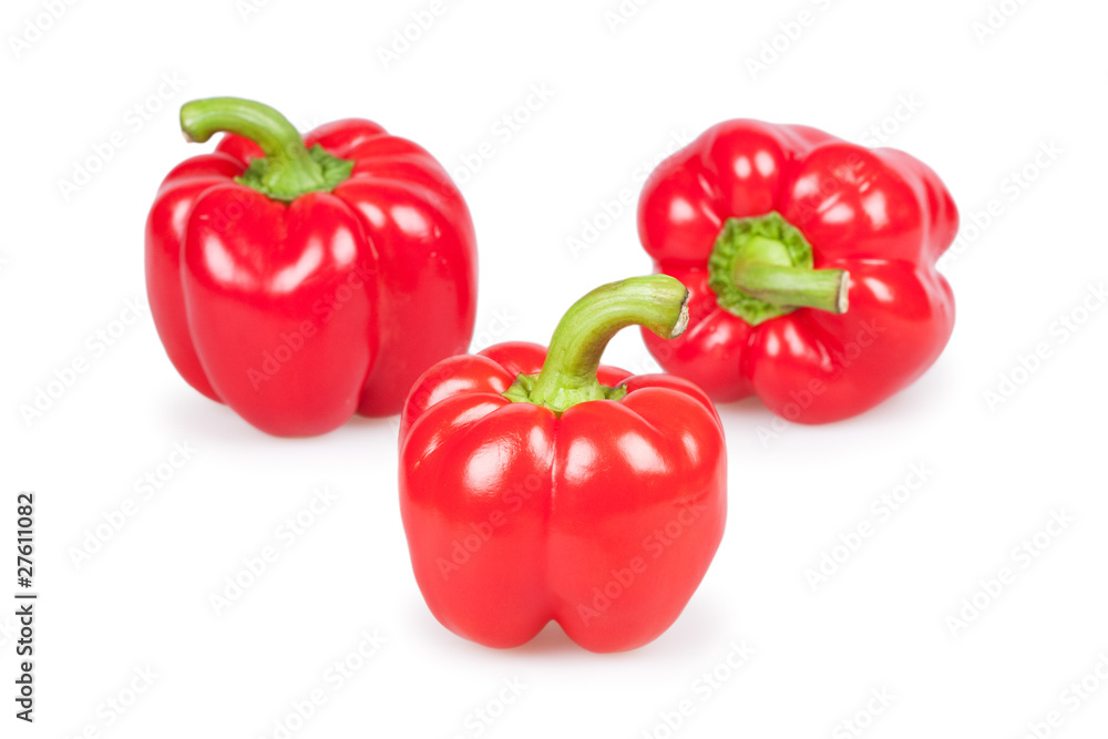 Red peppers isolated on white Red peppers isolated on white