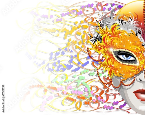 Maschera Carnevale di Piume-Feathers Carnival Mask