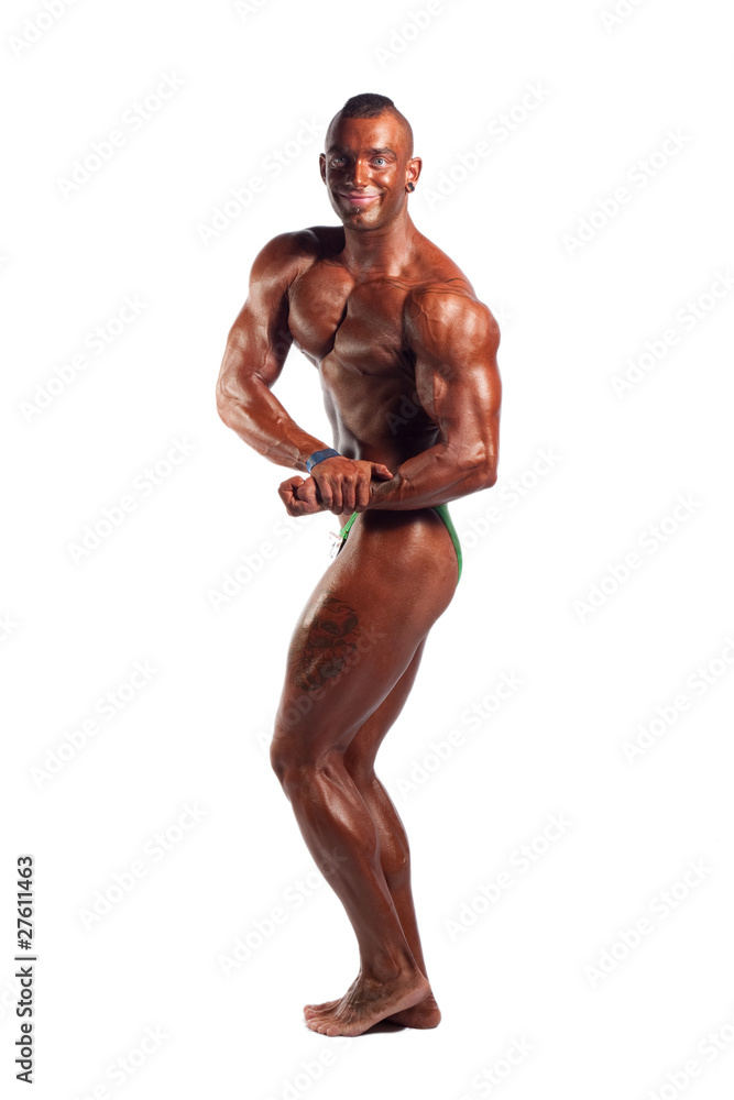 Bodybuilder posing