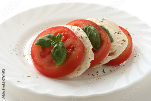 salad with tomato and cheese mozzarella