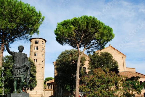 St. Apollinare in Classe church and round tower, Ravenna, Italy
