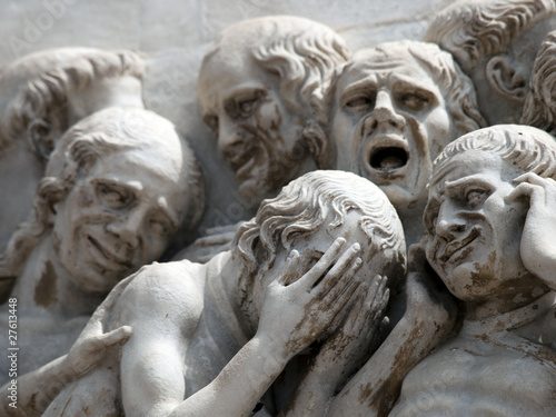 Fotografie Orvieto - Duomo facade. fourth pillar with the Last Judgment.